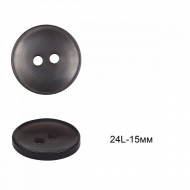 Пуговицы пластиковые C-NE64-3 цв.серый 24L-15мм, 2 прокола, 72шт