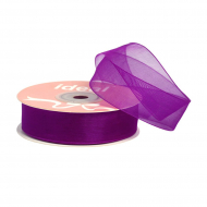 Лента капрон (органза) IDEAL шир.20мм цв.1032 т.сиреневый уп.27,4 м