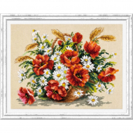 Набор для вышивания ЧУДЕСНАЯ ИГЛА арт.40-67 Букет полевых 27х21 см