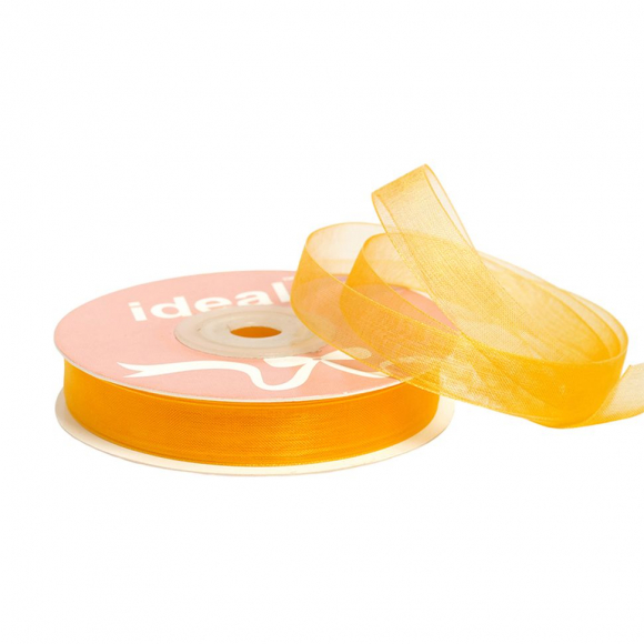 Лента капрон (органза) IDEAL шир.12мм цв.1005 оранжевый уп.27,4 м