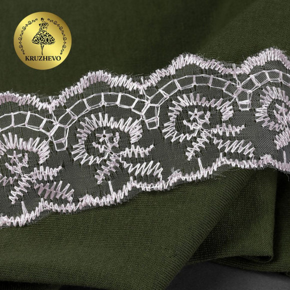 Кружево капрон KRUZHEVO арт.TBS.30010 шир.45мм цв.147 (233) розовый уп.9,14м