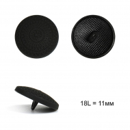 Пуговицы металлические С-ME315 цв.черный 18L-11мм, на ножке, 36шт