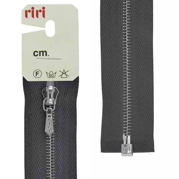 137473_Молния металл, Ni, слайдер Tropf, 4 мм, разъёмная однозамковая, 90 см, цвет 2109, темно-серый