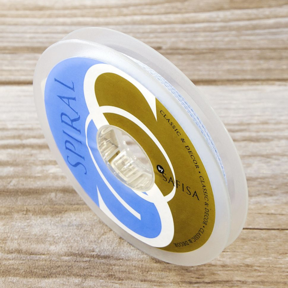 24001_Лента с рисунком клетка SAFISA, 6 мм, 25 м, цвет 04, голубой