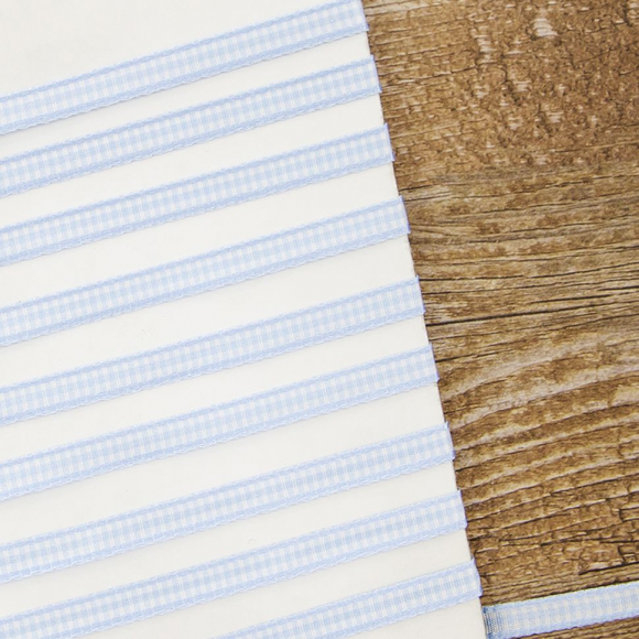 24001_Лента с рисунком клетка SAFISA, 6 мм, 25 м, цвет 04, голубой