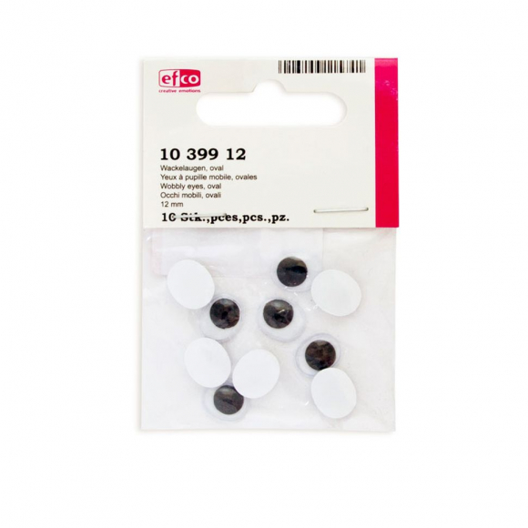 19361_Глазки подвижные, овальные, пластик, диаметр 12 мм