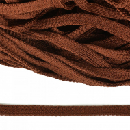Шнур плоский полиэфир 07 мм арт. 1с-34 цв.072 коричневый уп.200м