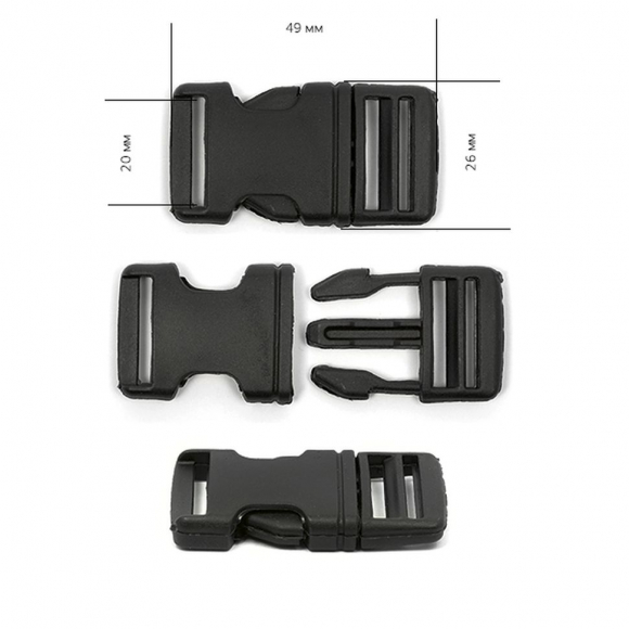 Фастекс арт.8921 20мм черный уп.100шт Фастекс арт.8921 20мм черный уп.100шт