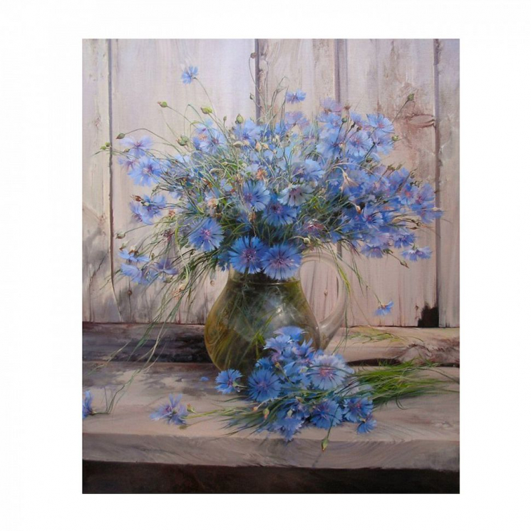Картины по номерам Molly арт.KH0659 Васильки (28 цветов) 40х50 см