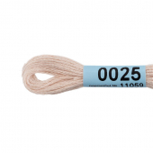 Нитки для вышивания Gamma мулине (0001-0206) 100% хлопок 24 x 8 м цв.0025 св.розовый