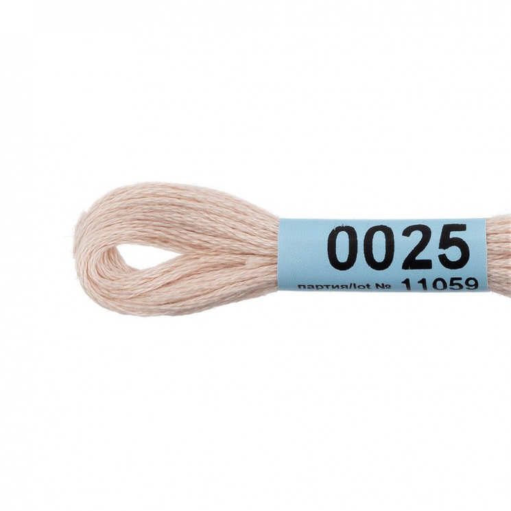 Нитки для вышивания Gamma мулине (0001-0206) 100% хлопок 24 x 8 м цв.0025 св.розовый