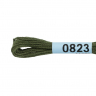 Нитки для вышивания Gamma мулине (0820-3070) 100% хлопок 24 x 8 м цв.0823 т.хаки