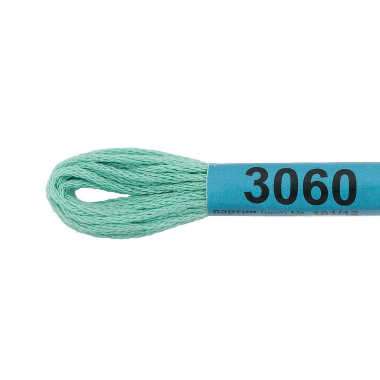 Нитки для вышивания Gamma мулине (0820-3070) 100% хлопок 24 x 8 м цв.3060 бирюза