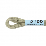 Нитки для вышивания Gamma мулине (3071-3172) 100% хлопок 24 x 8 м цв.3166 гр.серый