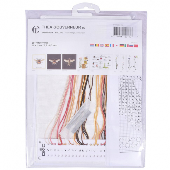 63017_Набор для вышивания "Медоносная пчела", канва лён 32 ct