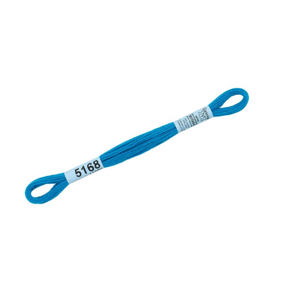 Нитки для вышивания Gamma мулине (3173-6115) 100% хлопок 24 x 8 м цв.5168 синий