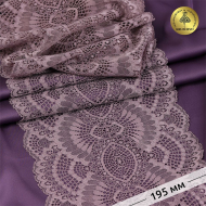 Кружево-стрейч KRUZHEVO арт.TBY.30239 шир.195мм цв.620 морской туман уп.25м