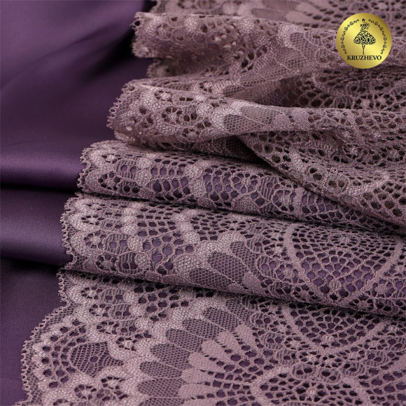 Кружево-стрейч KRUZHEVO арт.TBY.30239 шир.195мм цв.620 морской туман уп.25м