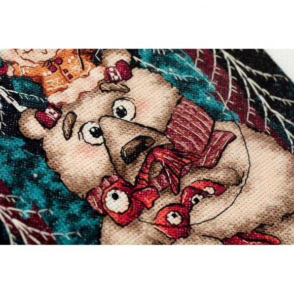 Набор для вышивания PANNA арт. VK-7304 Зимняя рыбалка 17x17 см