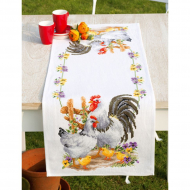 Набор для вышивания VERVACO арт.PN-0145793 Дорожка Семейство кур 32х84 см