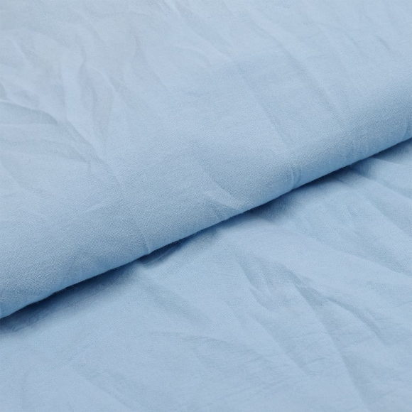 Ткань Хлопок крэш 90 г/м? 100% хлопок шир.150 см арт.TBY.Caw.23 цв.св.голубой рул.25м