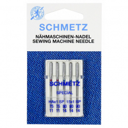 Иглы для бытовых швейных машин Schmetz Супер стрейч 130/705 HA x 1 SP №75(2), 90(3) уп.5 игл