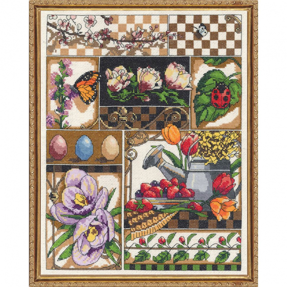 Набор для вышивания JANLYNN арт.017-0101 Весенняя композиция 28х35,5 см Набор для вышивания JANLYNN арт.017-0101 Весенняя композиция 28х35,5 см