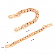 Цепочка - вешалка TBY80600 70х5мм цв. золото уп. 10шт