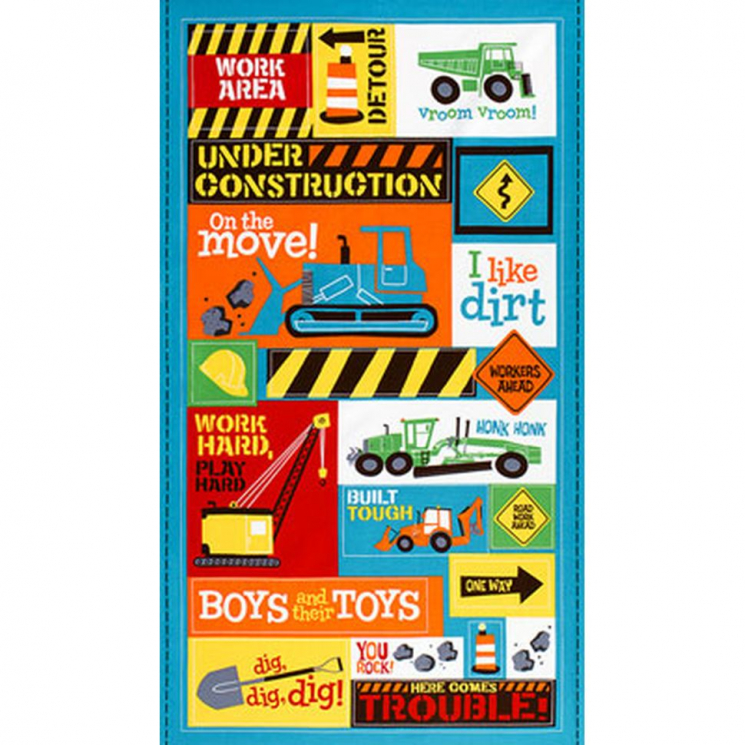 Ткань для пэчворка PEPPY Ruff N Tuff Panel 140 г/м? 100% хлопок цв.AOY-14175-237 BERMUDA уп.60х110 см