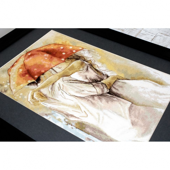 Набор для вышивания LUCA-S арт. B552 Под зонтом 25,5х38,5 см