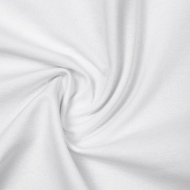 Ткань трикотаж Футер 2х нитка петля 70%хл 25%пэ 5%спан 220г 160см белый уп.3м