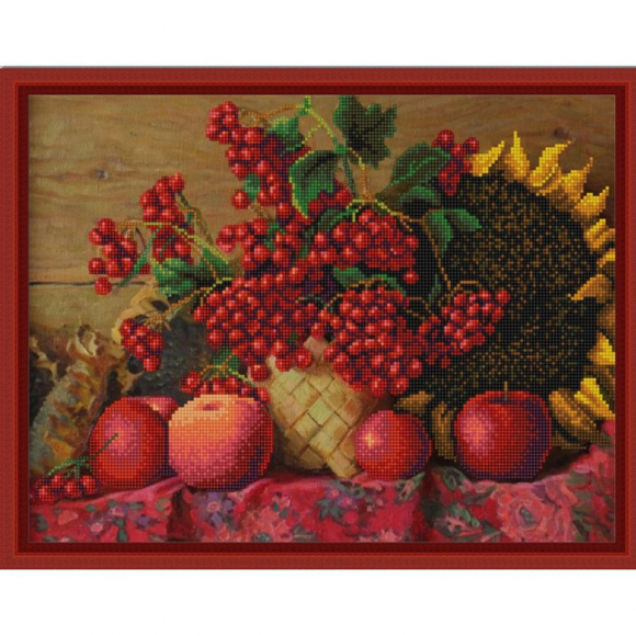 Рисунок на ткани (Бисер) КОНЁК арт. 9831 Калина красная 29х39 см