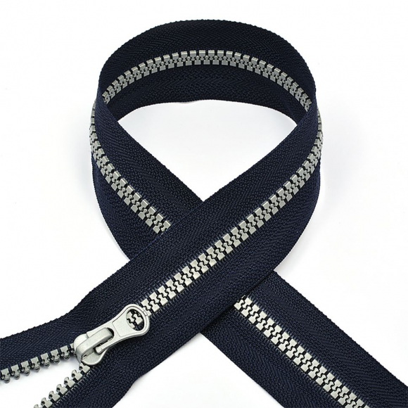 Молния MaxZipper трактор №5 серое звено, 75 см, цв.S058 т.синий уп.10шт