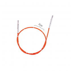 42172 Knit Pro Тросик для съемных спиц SmartStix, длина 28см (готовая длина спиц 50см), красный