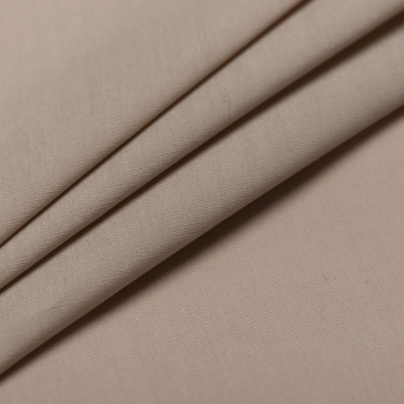 Ткань рубашечная 115 г кв.м 65% полиэстер, 35% хлопок шир.150 см арт.Р.24022.06 цв.06 бежевый уп.25м