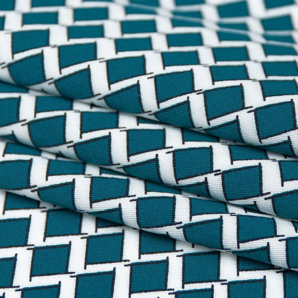 Ткань Штапель 150 г кв.м 100% вискоза шир.145 см арт.Р.28862.03 цв.03 бирюзовый уп.45м