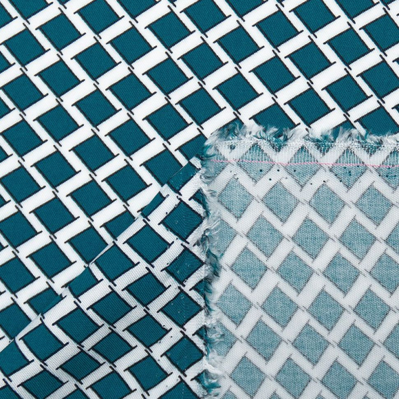 Ткань Штапель 150 г кв.м 100% вискоза шир.145 см арт.Р.28862.03 цв.03 бирюзовый уп.45м