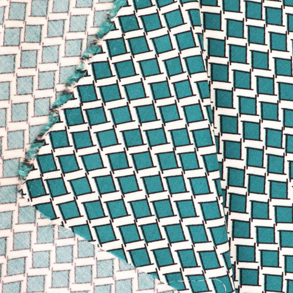 Ткань Штапель 150 г кв.м 100% вискоза шир.145 см арт.Р.28862.03 цв.03 бирюзовый уп.45м