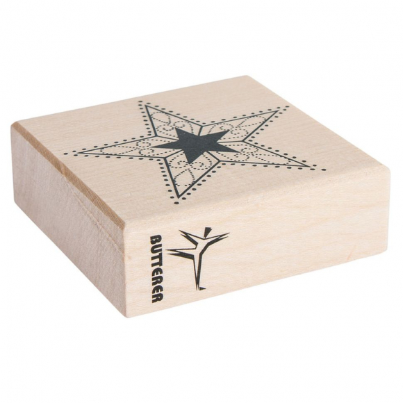 127706_Штамп на деревянной основе "Звезда"