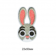 Термоаппликации вышитые арт.TBY.S43 Зайчик 10 шт 2,3х5 см