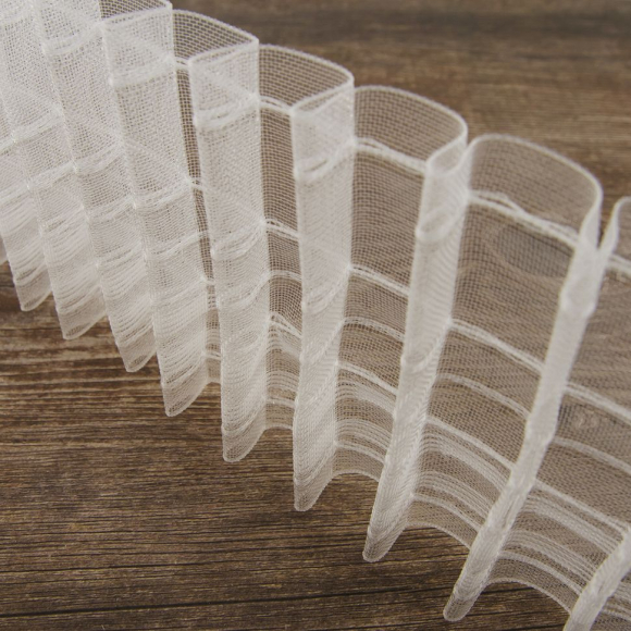 111804_Лента шторная прозрачная, равномерная сборка, 80 мм, нарезка 10 м