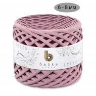 Пряжа трикотажная 100м, 300г, ширина 6-8мм цв.15011 пыльная роза