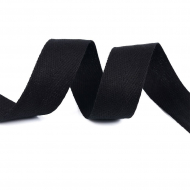 Тесьма киперная 26 мм хлопок 1,8г/см арт.12.2С-258К.26.ЧЕРН цв.черный уп.50м