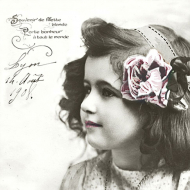 98639_Салфетки трехслойные для декупажа, коллекция "Lunch" Sagen Vintage Design "Открытка с девочкой"