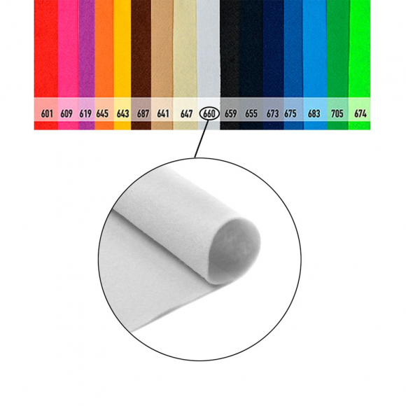 Фетр мягкий Magic 4 Hobby 1мм 100см арт.FLT-S2 уп.1м цв.660 белый