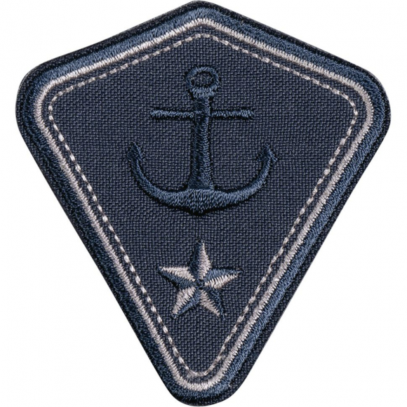 Термоаппликация "Якорь со звездой синего цвета"