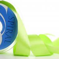 20121_Лента атласная двусторонняя SAFISA, 25 мм, 25 м, цвет 73, желто-зеленый