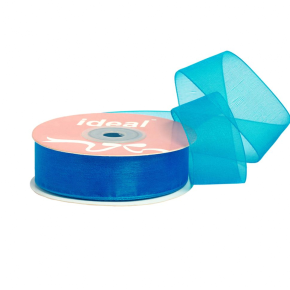 Лента капрон (органза) IDEAL шир.20мм цв.1036 бирюзовый уп.27,4 м