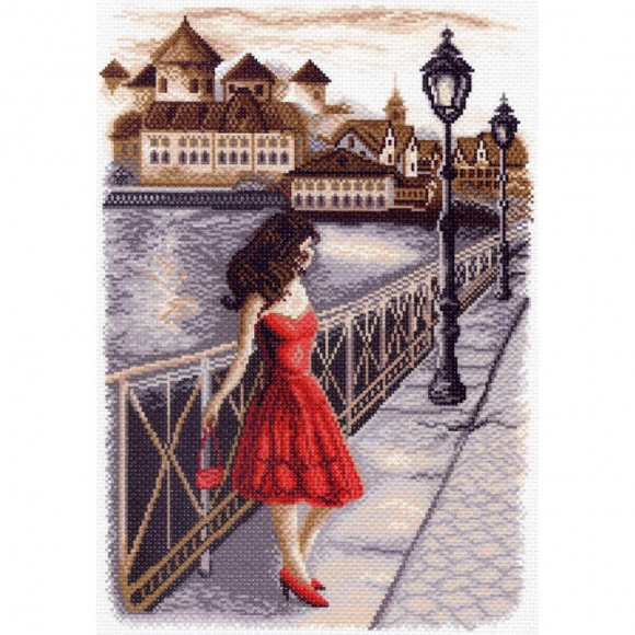 Рисунок на канве МАТРЕНИН ПОСАД арт.37х49 - 1451 Вечер на набережной