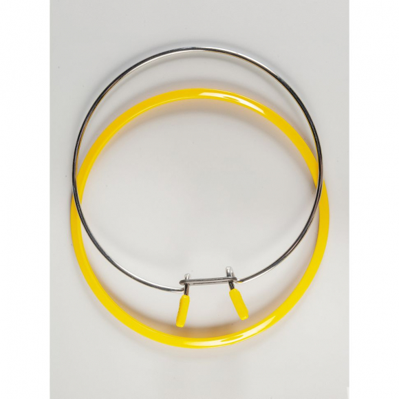 Пяльцы NURGE пружинные для вышивания и штопки, цв. желтый арт.NUR.160-1 ?195мм толщина 7,7